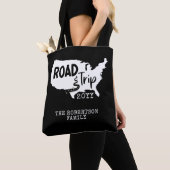 Tote Bag Vacances personnalisées | Family Road Trip USA Car (De près)