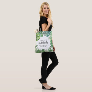 Tote Bag Vacances tropicales de bachelorette de palmette et