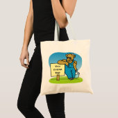 Tote Bag Vache avec pancarte (Devant (produit))