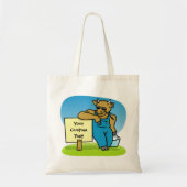 Tote Bag Vache avec pancarte (Devant)