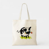 Tote Bag Vache avec une fleur (Dos)