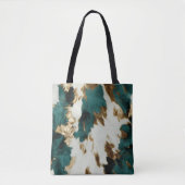 Tote Bag Vache blanche de l'Ouest Emerald Gold (Devant)