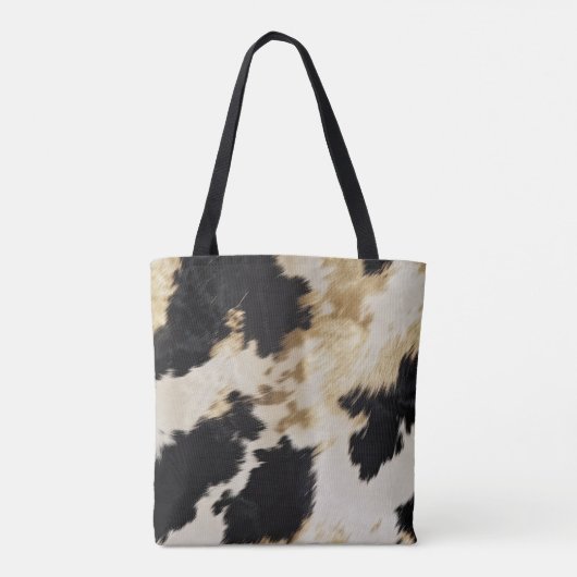 Tote Bag Vache blanche noire (Dos)