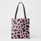 Tote Bag Vache blanche noire et rose Imprimer (Devant)
