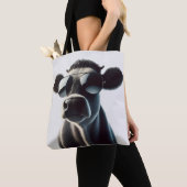 Tote Bag Vache branchée en lunettes de soleil (De près)