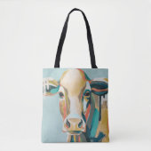 Tote Bag Vache colorée (Devant)
