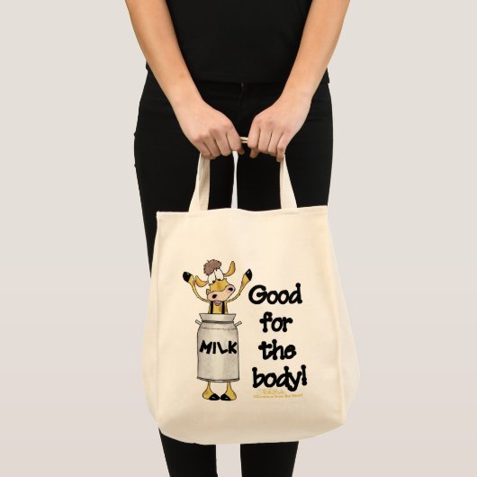 Tote Bag Vache dans la boîte de lait (Devant (produit))