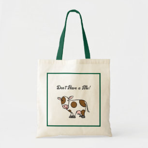 Tote Bag Vache de dessin animé drôle avec une attitude d'an