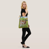 Tote Bag Vache de Guernesey et veau mignon dans les pâturag (Sur le modèle)