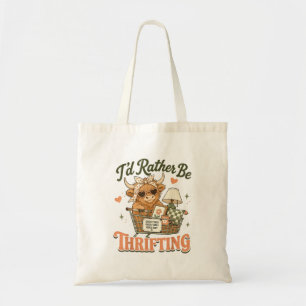 Tote Bag Vache des Highlands Je préfère chiner