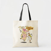 Tote Bag Vache et poulet à courir graphique (Devant)