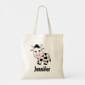 Tote Bag Vache Kawaii (mignonne) (Dos)