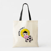 Tote Bag "Vache Sainte" Vache mignonne avec halo (Dos)