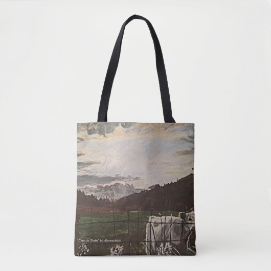 Tote Bag "Vaches à Tooby" par AlarsenArtist (Devant)