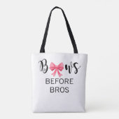 Tote Bag Vaches avant Bros Bow rose noir (Dos)