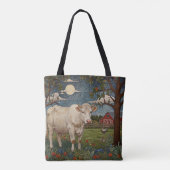 Tote Bag Vaches cafés routes (Dos)