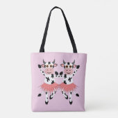 Tote Bag Vaches dansantes mignonnes et amusantes (Dos)
