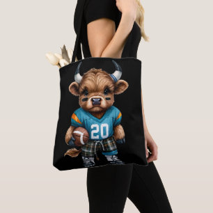 Tote Bag Vaches des Highlands et Football