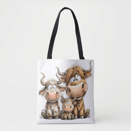 Tote Bag Vaches fantaisistes (Devant)