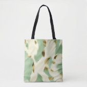 Tote Bag Vachette blanche verte à la menthe (Devant)