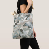 Tote Bag Vague camo bleu furtif (De près)