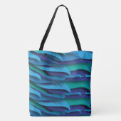 Tote Bag Vague de différentes couleurs du bleu au vert (Dos)