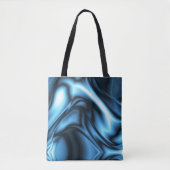 Tote Bag Vague de soie bleue (Devant)