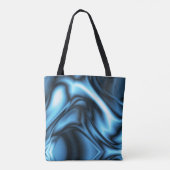 Tote Bag Vague de soie bleue (Dos)