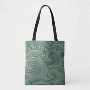 Tote Bag Vague d'or : Traditionnel luxe oriental