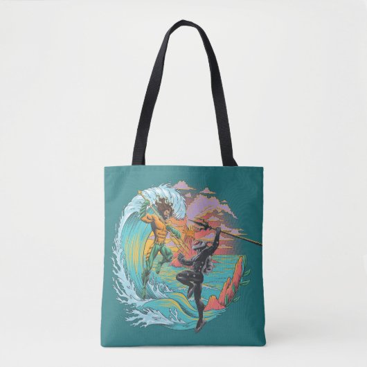 Tote Bag Vague marémotrice Aquaman & Black Manta (Devant)