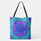 Tote Bag Vague Moderne Noir et Violet (Dos)