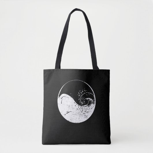 Tote Bag Vague surfante de plage de cadeau de Taoism de (Devant)