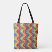 Tote Bag Vagues arc-en-ciel Abstraites (Dos)