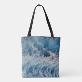 Tote Bag Vagues bleu océan (Dos)