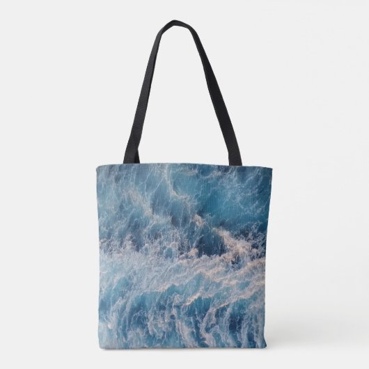 Tote Bag Vagues bleu océan (Dos)
