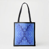 Tote Bag Vagues bleues réfléchissantes Moderne Design abstr (Devant)
