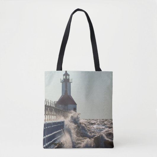 Tote Bag Vagues De Fierce À Saint-Joseph (Devant)