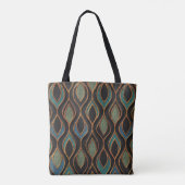 Tote Bag Vagues de gravure : Bronze Texture de cuivre (Dos)
