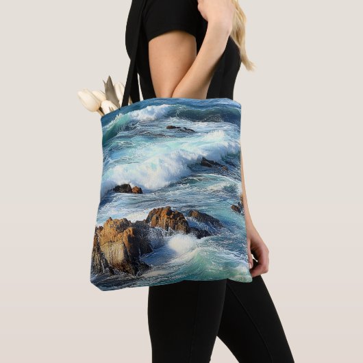 Tote Bag Vagues de l'océan Pacifique (De près)