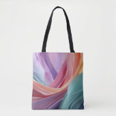Tote Bag Vagues de tissu pastel abstrait (Devant)