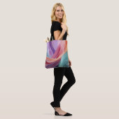 Tote Bag Vagues de tissu pastel abstrait (Sur le modèle)
