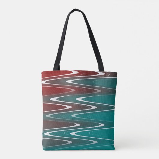 Tote Bag Vagues en blanc (Dos)