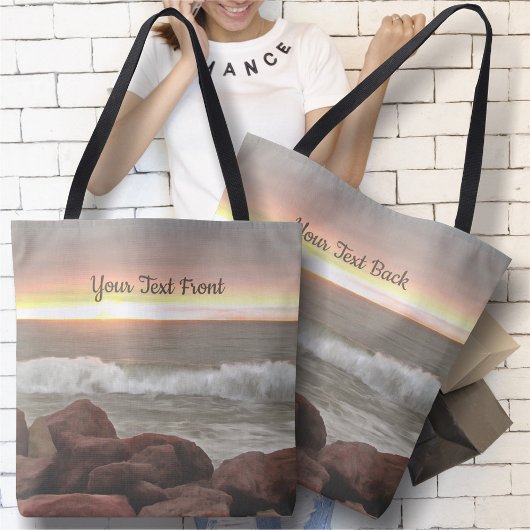 Tote Bag Vagues et boulders 0893