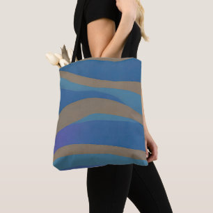 Tote Bag Vagues fracturées du paysage marin Abstrait 12