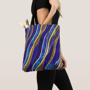 Tote Bag Vagues fracturées du paysage marin Abstrait 33
