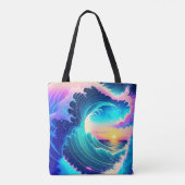 Tote Bag Vagues océaniques (Dos)