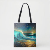 Tote Bag Vagues océaniques clignantes (Devant)