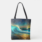 Tote Bag Vagues océaniques clignantes (Dos)