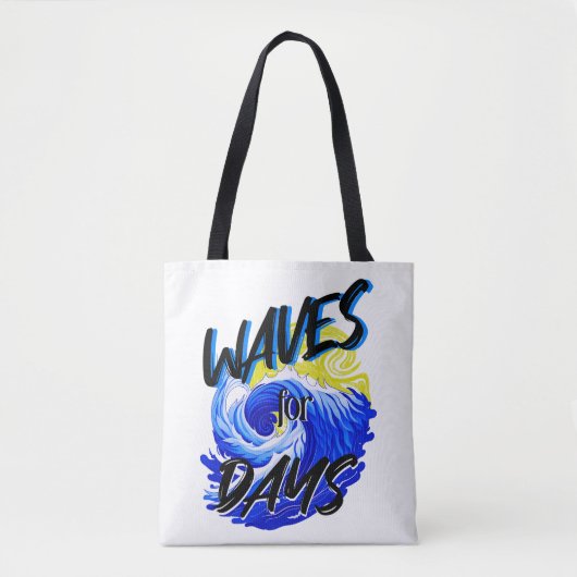 Tote Bag Vagues Pour Les Jours, Vie De Plage, Ocean Lover A (Devant)