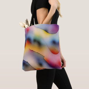 Tote Bag "Vagues réfractaires" Art Abstrait contemporain